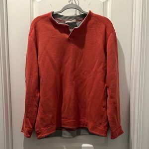 Men's Orange Pullover Sweater